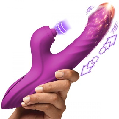 Bumping Bunny Thrusting & Pulsating Silicone Rabbit Vibrator 1